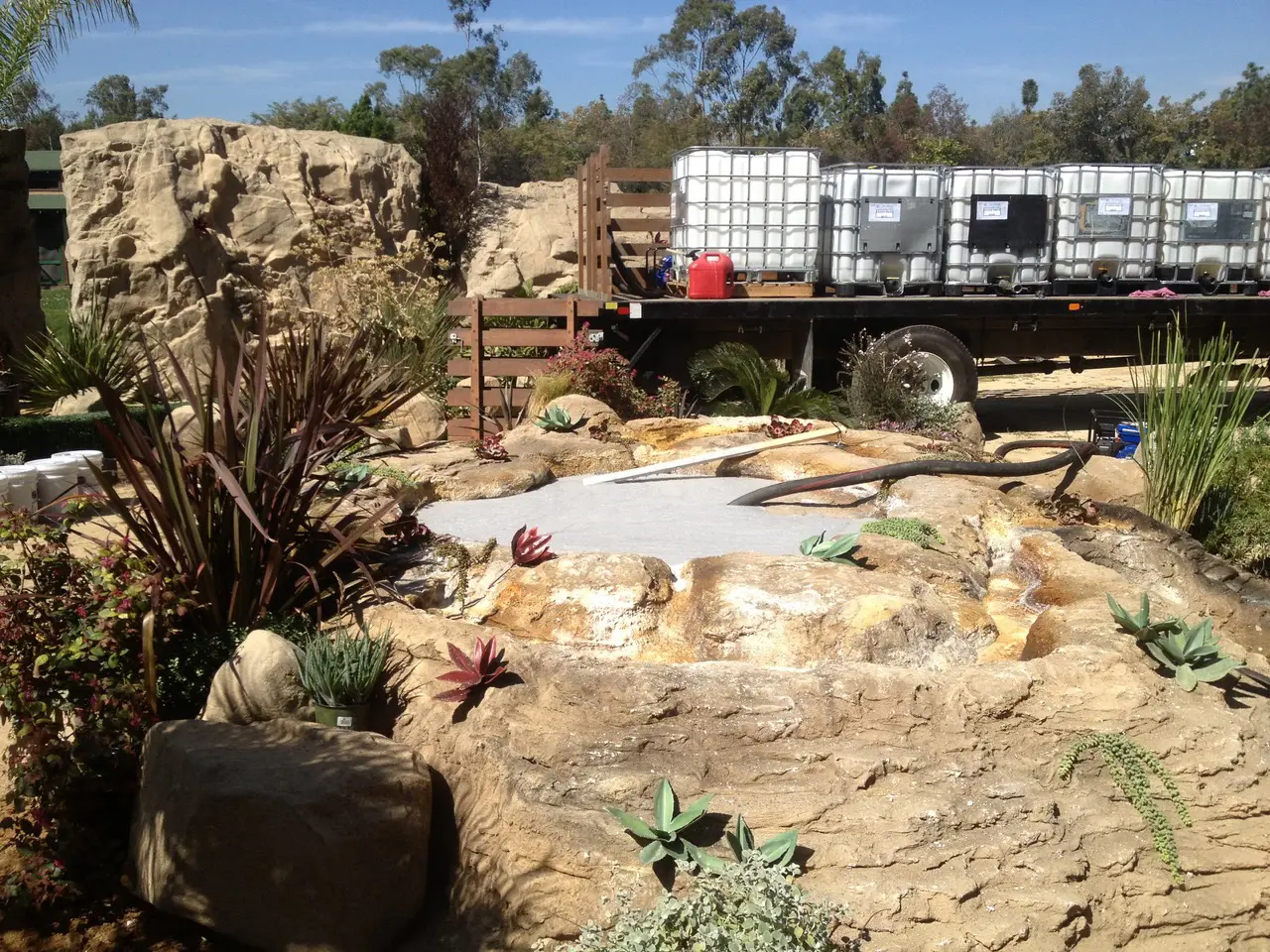 Simulated concrete effect created for set design and special effects