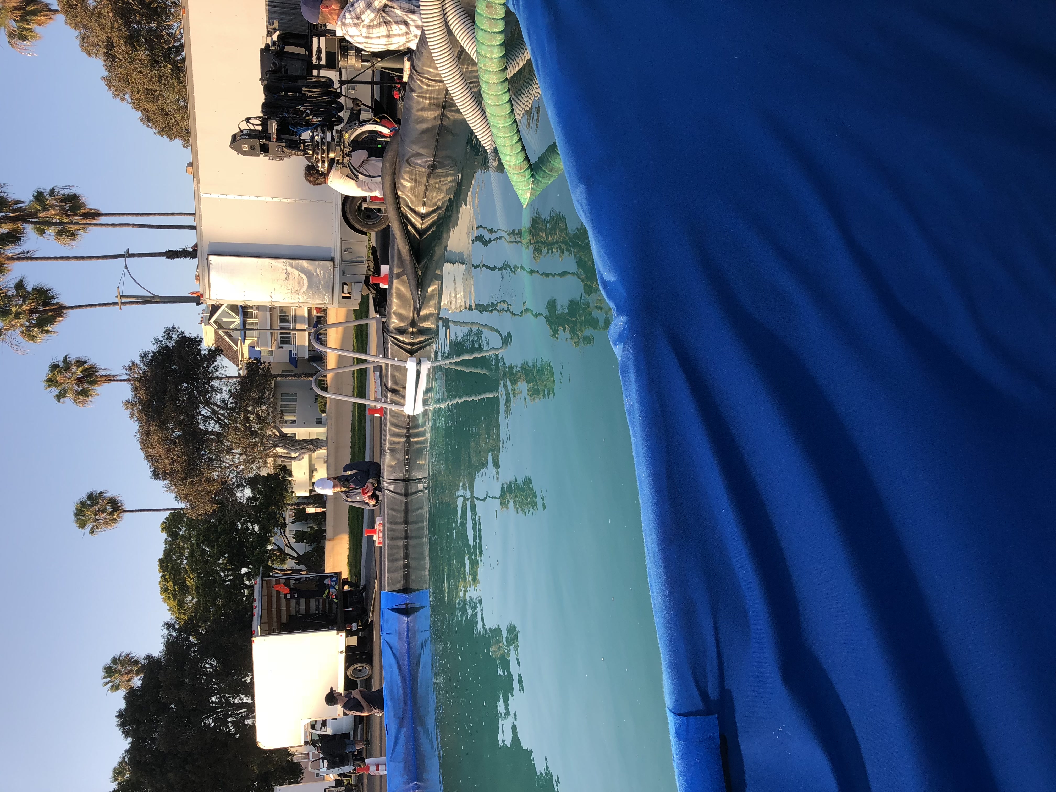 Special effects pool with custom-tinted water